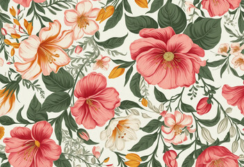 illustration flowers background bright