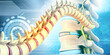 Human spine anatomy on scientific background. 3d illustration.