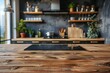 Wooden Table With Stove Top Oven