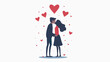 Video love and romance Flat vector 
