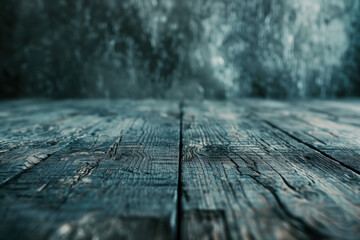 Poster - Wooden table with blurred background. Background image. Created with Generative AI technology.