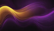 Yellow purple vibrant grainy banner background abstract color flow wave dark noise texture cover poster design copy space bright colors illustration