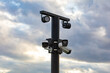 Hikvision video surveillance cameras on pole