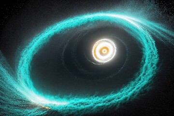 Wall Mural - A large, swirling cloud of gas and dust in space.