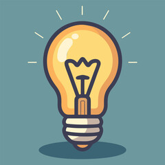 Poster - Stylized image of an illuminated light bulb