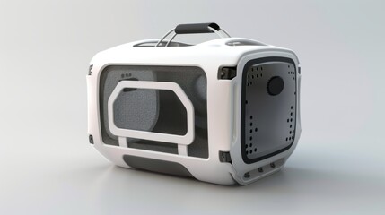 Fototapete - White and Black Object on White Surface