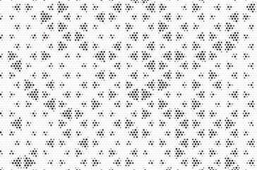 Leinwandbilder - Triangular Halftone Texture Retrowave Vector Geometric Technology Abstract Background. Half Tone Triangles Retro Colored Pattern. Minimal 80s Style Dynamic Tech Structure Wallpaper
