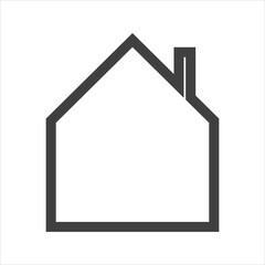 Wall Mural - house icon on white isolate