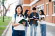 © makibestphoto - Diverse group of young adults from Asia and beyond, enjoying university life together. happy, learning, and making lifelong friendships, whether in outside class, sunny summer days or cozy weekends