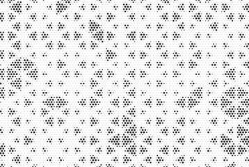 Leinwandbilder - Triangular Halftone Texture Retrowave Vector Geometric Technology Abstract Background. Half Tone Triangles Retro Colored Pattern. Minimal 80s Style Dynamic Tech Structure Wallpaper
