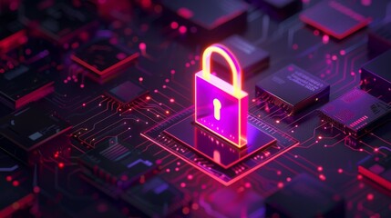 Aufkleber - Lock Securing the Computer Chip