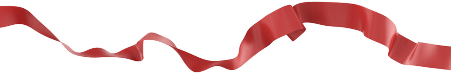 Wall Mural - smooth ribbon isolated on transparent background. 3d render.