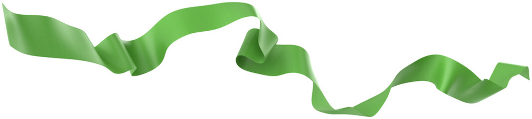 Wall Mural - smooth ribbon isolated on transparent background. 3d render.