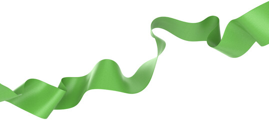 Wall Mural - smooth ribbon isolated on transparent background. 3d render.