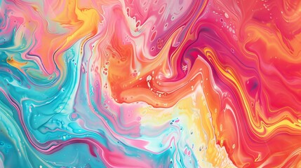 Fototapete - Captivating abstract painting, seamless blend of vibrant colors, a striking option for wallpaper.