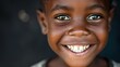 happy african american little girl with curly hair over green background. Beautiful simple AI generated image in 4K, unique.