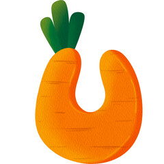 carrot alphabet u