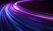 Abstract background with neon light lines in blue and purple colors