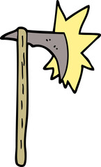 cartoon doodle sharp axe