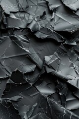 Poster - Detailed close-up of a piece of black paper, suitable for various design projects