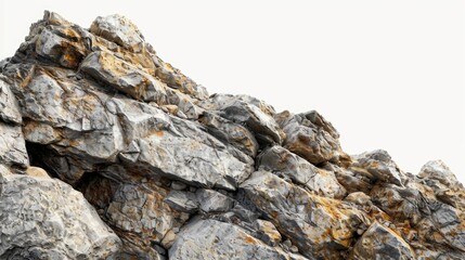 Poster - A bird perched on a pile of rocks. Suitable for nature and wildlife themes