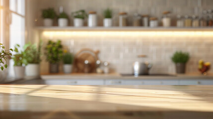 Sticker - blurred kitchen background