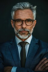 Poster - A man in a suit and tie posing for a picture. Suitable for business and professional concepts