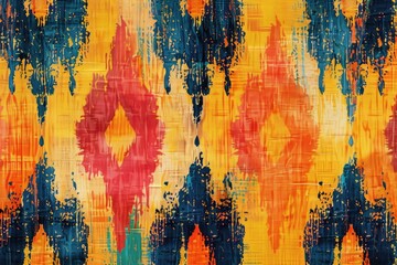 vibrant yellow, blue, and red pattern. suitable for artistic projects