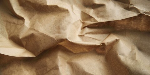 Poster - Detailed close up of a piece of brown paper. Perfect for backgrounds or textures