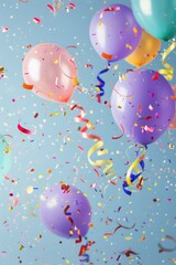 Poster - Festive balloons and confetti, perfect for celebrations