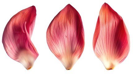 Poster - Close up of a flower petal on a white background. Perfect for nature or botanical themed designs