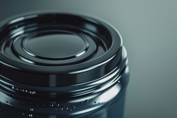 Poster - Close up of a camera lens on a table, suitable for technology concepts