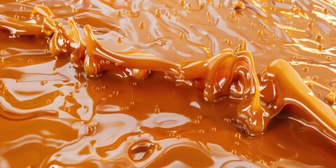 Poster - Detailed shot of a chocolate covered surface, perfect for food and dessert concepts