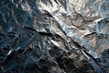 Poster - Detailed view of a sheet of tin foil, suitable for various projects