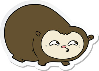 Wall Mural - sticker of a cartoon wombat