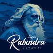 Happy Rabindranath Tagore Jayanti social media story feeds mockup template