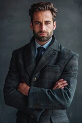 Poster - Professional man posing for a photo, suitable for business concepts