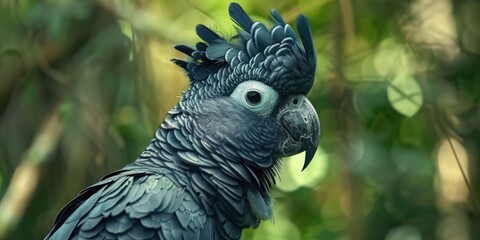 Poster - Close-up shot of a bird in a forest. Suitable for nature and wildlife themes