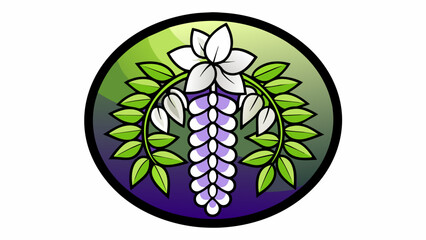 Wall Mural - a-picture-of--a--wisteria-logo-icon vector illustration