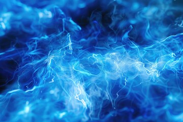 Poster - Close up view of blue fire, perfect for science or technology projects