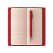© TheWaterMeloonProjec - A close up of a red notebook with a pen on top