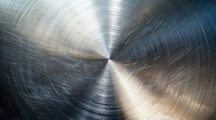 Poster - Close-up of a metal plate with a circular design, suitable for industrial concepts
