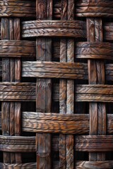 Aufkleber - Detailed view of a woven basket, suitable for various projects