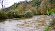 strong current on the Sarthe river in Fresnay-sur-Sarthe region of the Alpes Mancelles. France Europe