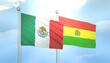 Mexico and Bolivia Flag Together A Concept of Relations