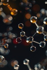 Poster - Detailed view of water droplets, suitable for various projects