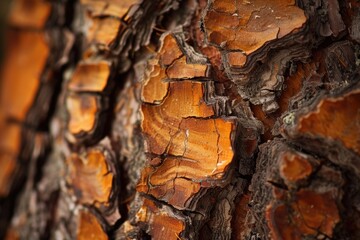 Aufkleber - Detailed view of a pine tree trunk, suitable for nature themes