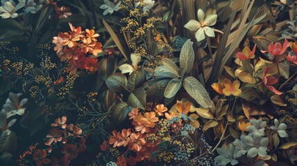 Poster - Beautiful close up shot of a bunch of flowers, perfect for floral designs