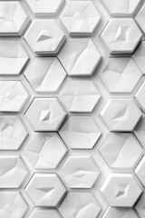 Poster - Detailed view of hexagon wall texture, suitable for background use