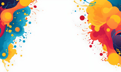 holi festival colorfulholi festival colorful splashes background vector empty place